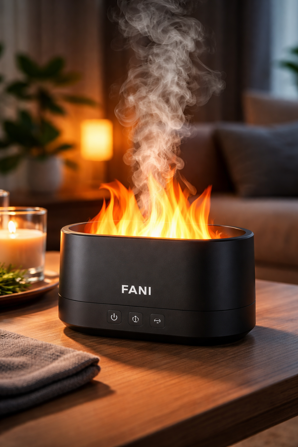 FANI Flame Aroma Diffuser™ – LED Fire Mist Humidifier, Ultrasonic Aromatherapy Essential Oil Diffuser for Home & Office